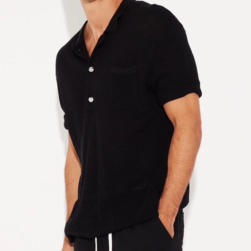 NTH Knitted Polo Black M NWT IN PACKAGING‎